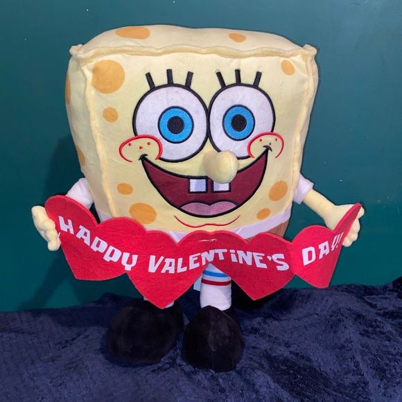 Nickelodeon SpongeBob Squarepants 18” Happy Valentines Day plush holiday door gr - Picture 2 of 7
